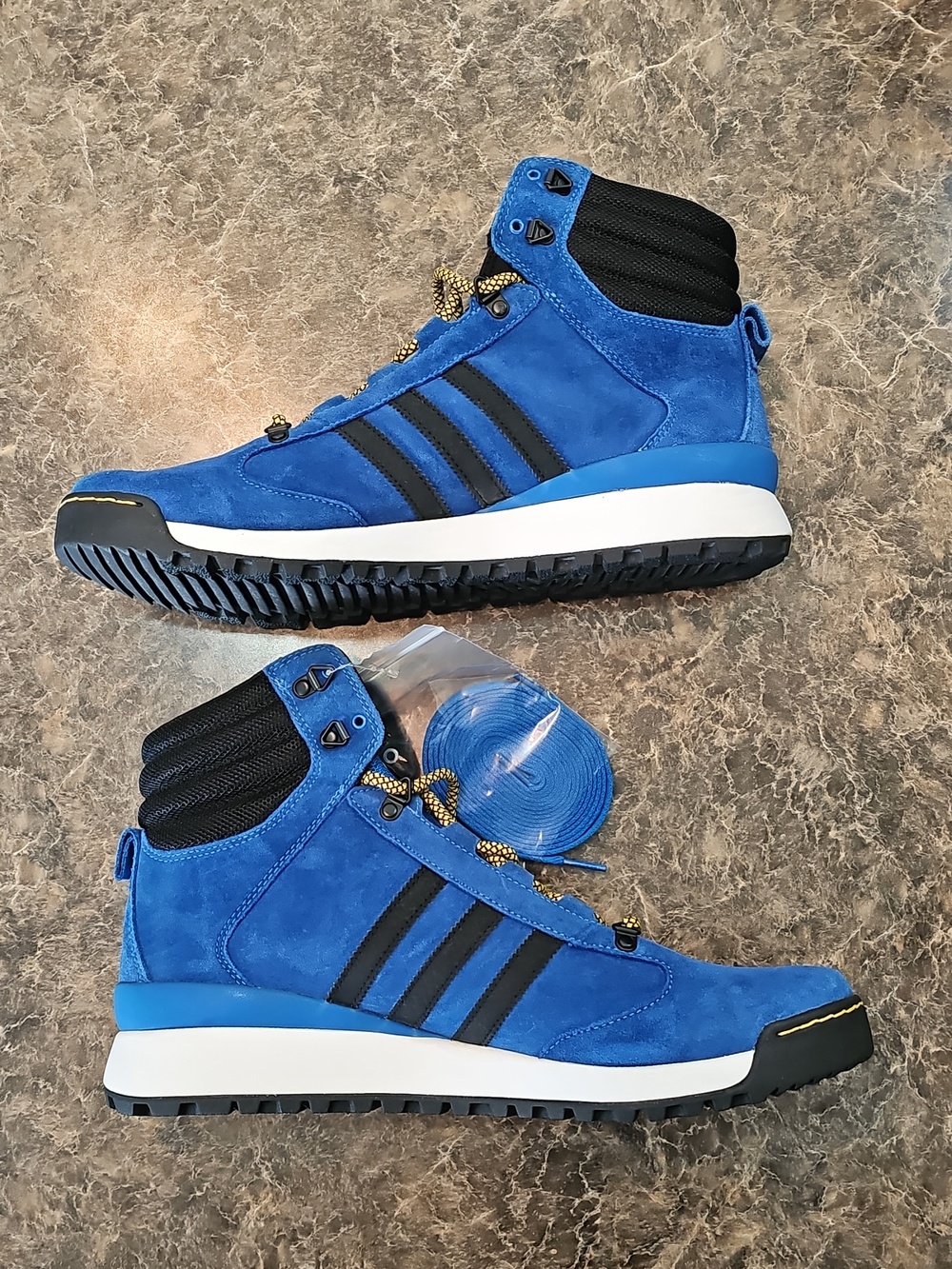 adidas Originals Fourteener Blue Suede Mens Sneaker Hiking Boots G50575 Sz 12.5 - Picture 8 of 12